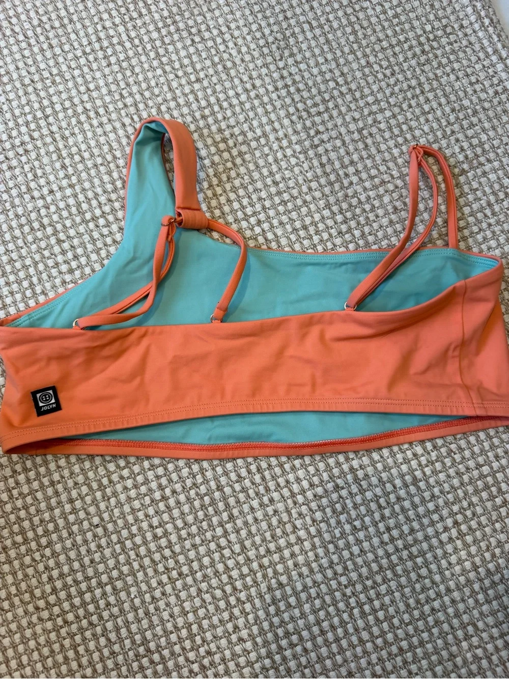 Jolyn WILLA Orange One-Shoulder Bikini Top